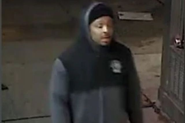 A surveillance shot of the suspect